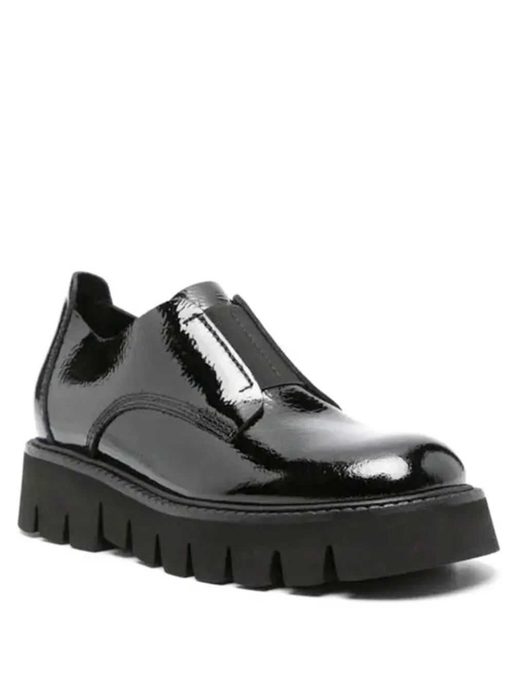$700 PEDRO GARCIA SILVIA WATER RESISTANT PLATFORM LOAFER BLACK PATENT 42 (DD3)